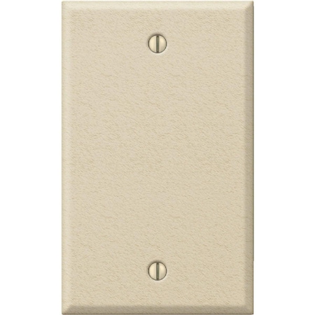 Amerelle 1-Gang Standard Stamped Steel Blank Wall Plate, Ivory Wrinkle C982BIV